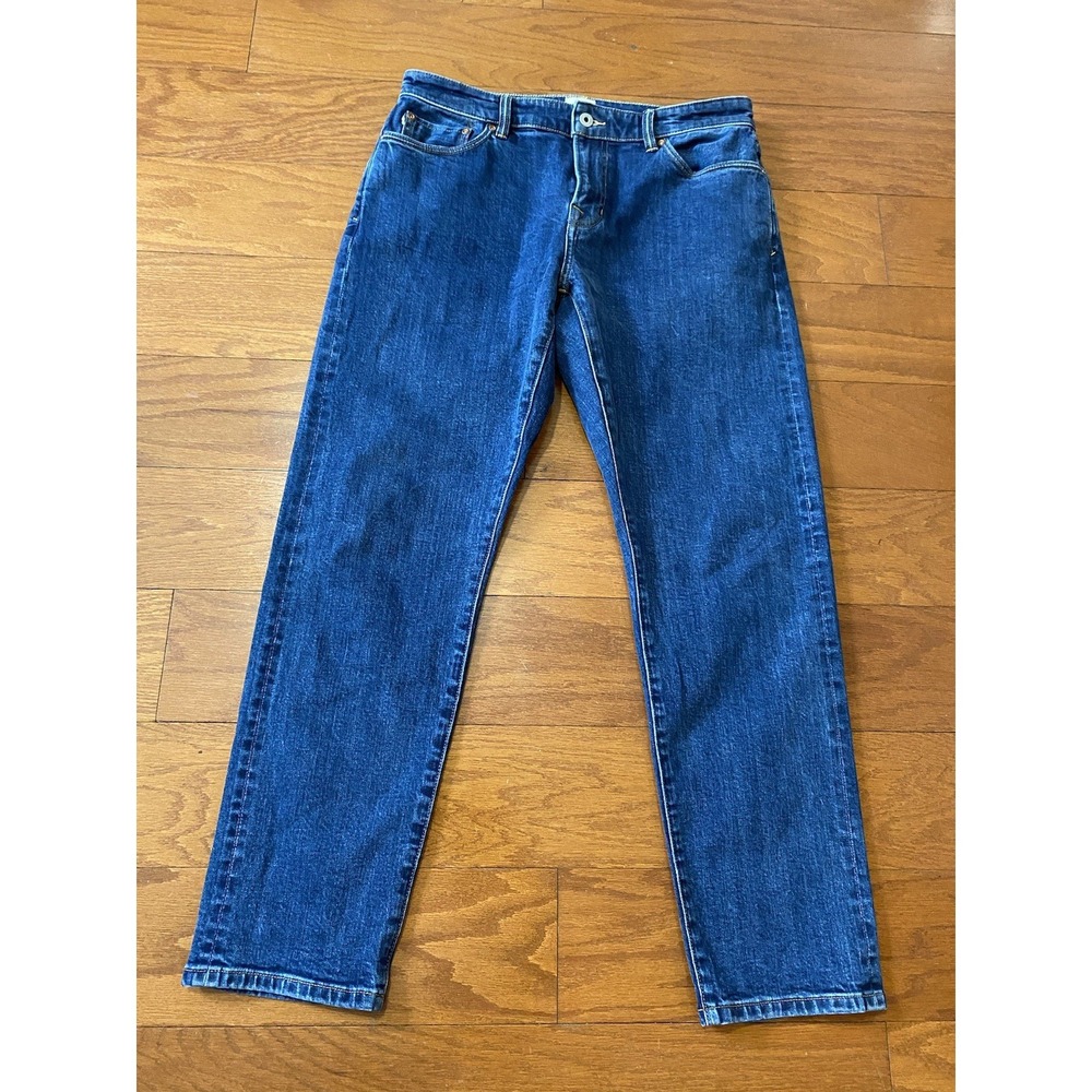 Flint and Tinder Jeans Mens 32x30 Selvedge Stretch HB Athletic Tapered Blue